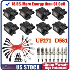 8 Ignition Coil & Spark Plug & Wire Pack for Chevy GMC 4.8L 5.3L 6.0L 8.1L UF271