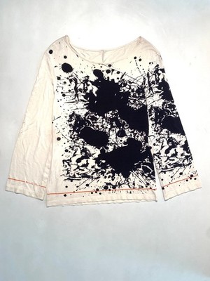 Hermes Jersey Top splash paint design Sz SX