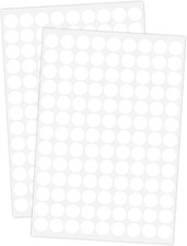 2340 PCS White Circle Dot Stickers 1/2" round Yard Garage Sale Price Stickers...