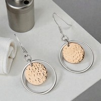 OhrhäNger 925 Sterling Silber Bicolor Vergoldet Ohrringe Silberohrringe