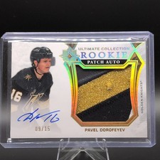 Upper Deck Ultimate Rookie Patch Auto Pavel Dorofeyev #133 /15