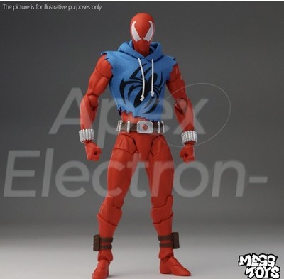 Mess Toys Spider-Man Scarlet Hero Blue Cloth Battle Suit Action Figure