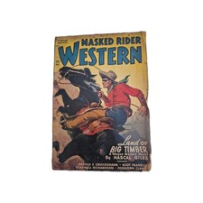 Vtg Masked Rider Western Dec 1947 Land of Big Timber Magazine