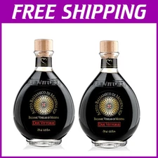 Full-Bodied Oro Gold Balsamic Vinegar IGP - 2 Bottles, 8.45oz Each, Gift-Ready