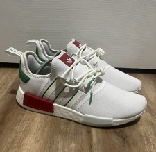 Adidas NMD R1 Hombre Talla 11 Blanco Verde Rojo HQ1434 Con Caja