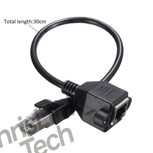 30cm RJ45 Ethernet Male To Female Extension Cable LAN Network for Laptop PC - Afbeelding 3 van 9