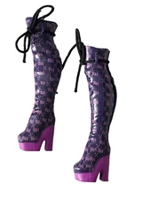 Rainbow High Doll Emi Vanda Series 3 Orchid Purple Thigh Boots High Heel Shoes