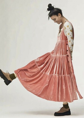 Free People Midi Dress Natalie Velvet 