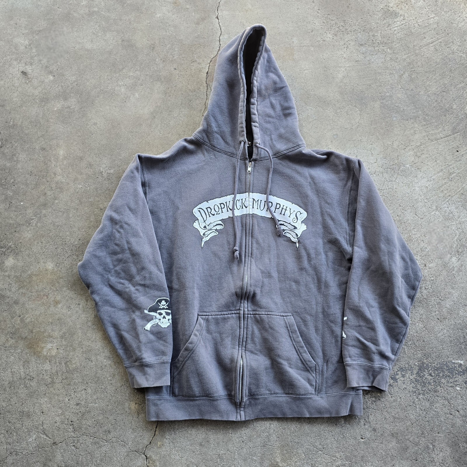 Vintage Dropkick Murphys Zip Hoodie Punk Band Sweatshirt L XL Jacket
