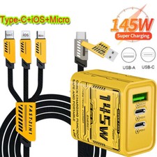 145W Fast Type C Wall Charger , 5-In-1 65W Super Fast Cable For Cell Phone iPad