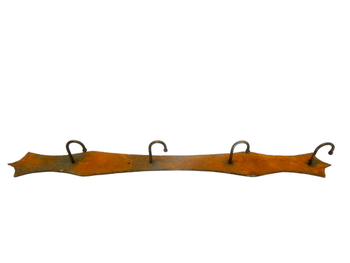 Wrought Iron Blacksmiths Made Architectural Coat Hanger Hooks Rustic Designer