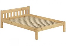 Letto matrimoniale largo 160x200 Pino massello laccato con doghe rigide 60.38-16