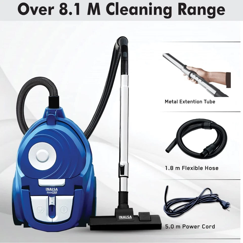 Inalsa Vacuum Cleaner Bagless Cyclonic Clean Max -1900W (Multi) - Free Shipping - Image 3 of 4