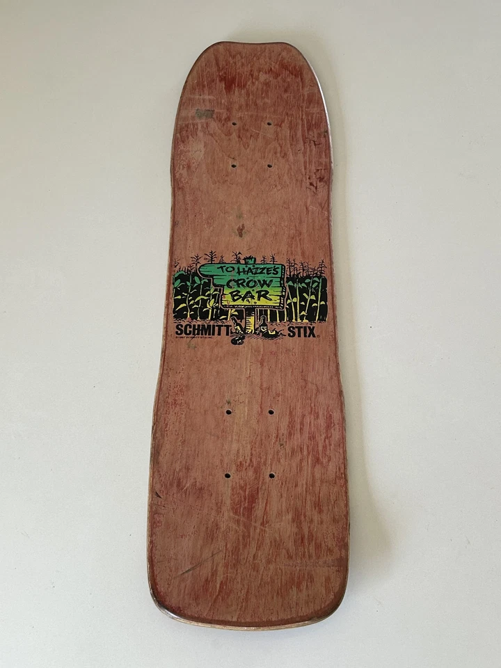 OG NOS Schmitt Stix Hans Lindgren Crowbar Vintage 1987 tabla de skate Foto 2 de 4
