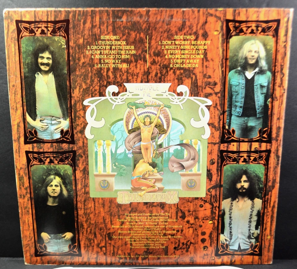 1974 Humble Pie "Thunderbox" 12" LP Die Cut Cover 1st Pressing, A&M, SP-3611 NM Foto 3 de 4