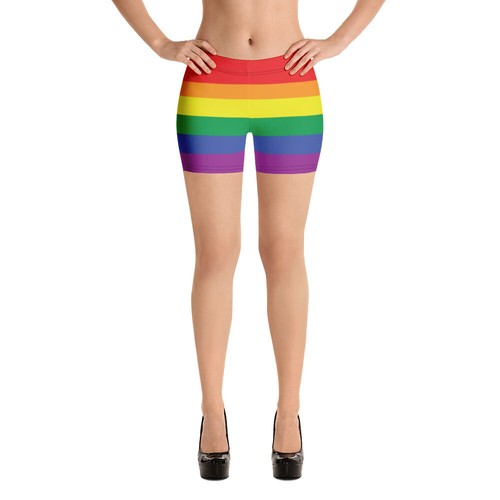 Gay Bike Shorts, Rainbow Flag Bike Shorts, Rainbow Booty Shorts | eBay