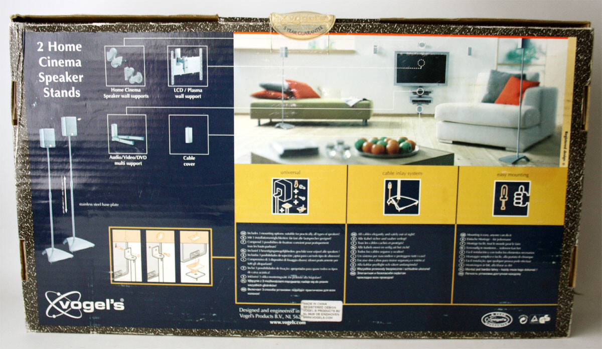 2004 VOGEL'S EVOLUTION 2 HOME CINEMA LOUDSPEAKER STANDS VLS 115