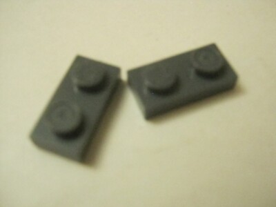 Mega Bloks x2 Very Dark Gray 1x2 Plates, MA09393 (021-25)