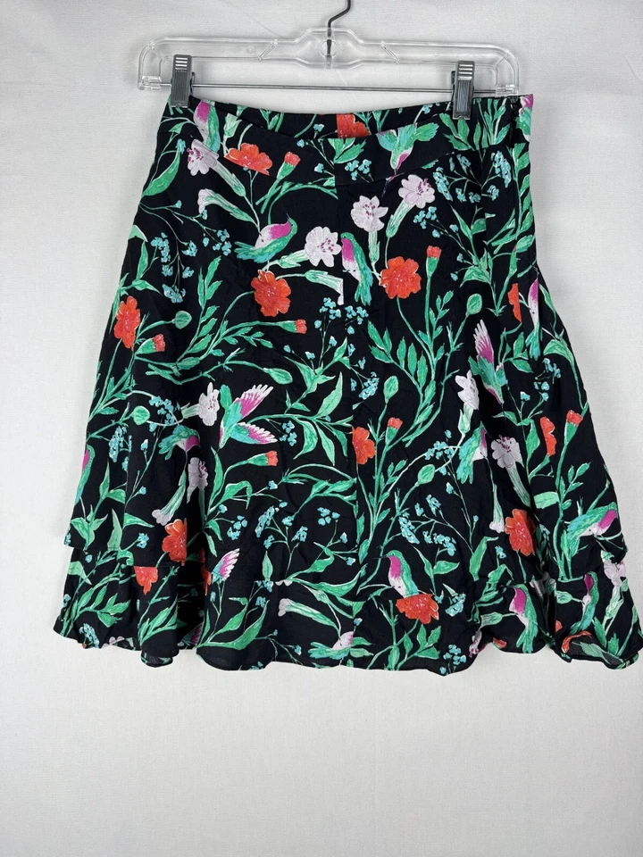 Falda Kate Space The Rules Mujer 12 Volantes Florales Floral Boho Midi Plisada Foto 4 de 4