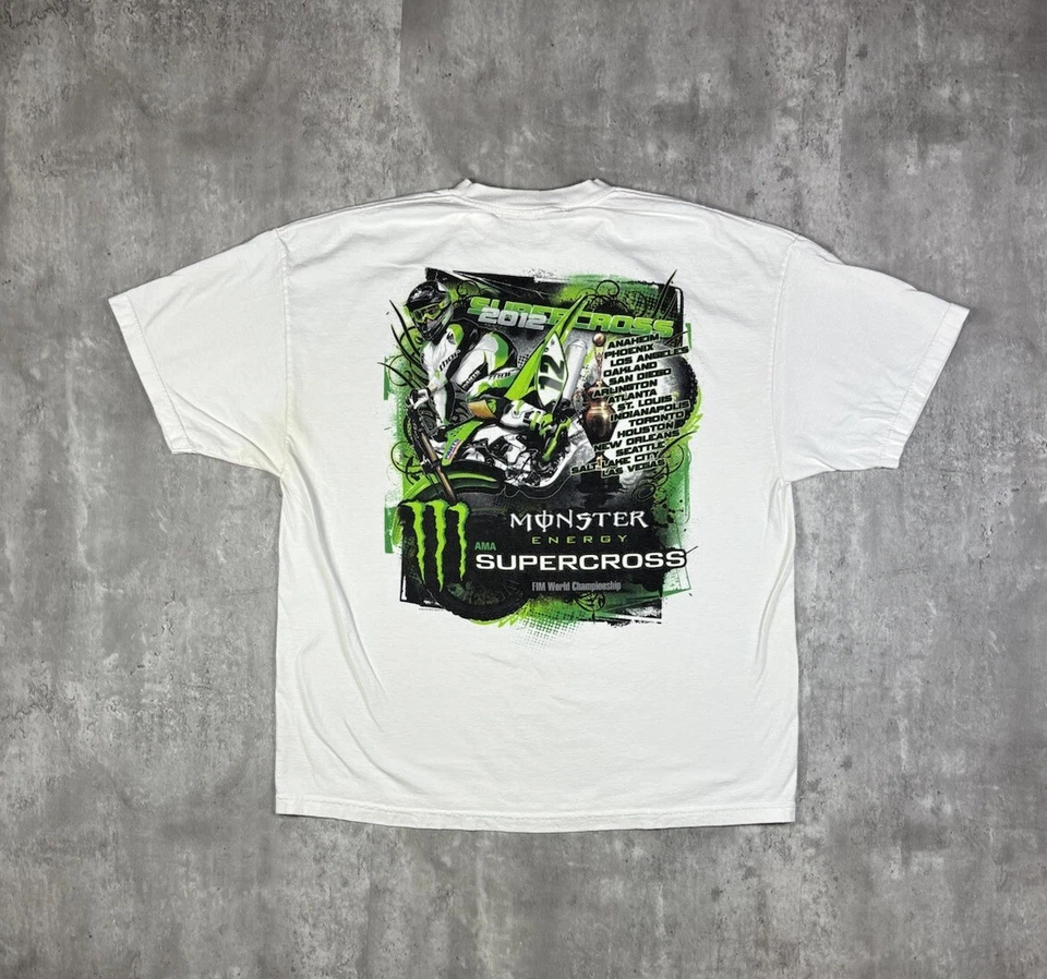 Camiseta Grunge Y2K Monster Motocross Talla 2XL Foto 2 de 4