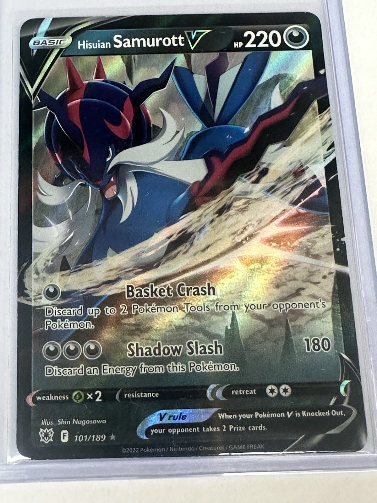 Hisuian Samurott V 101/189 Astral Radiance Ultra Rare Holo Pokemon TCG Card NM