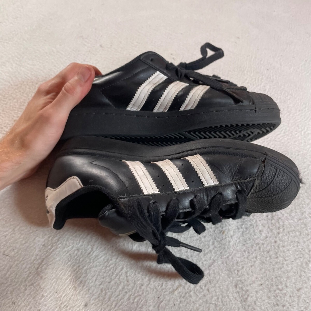【Adidas】 Superstar Black ★EF5398★ adidas Superstar Core Black Cloud White Gold (GS) - EF5398 - US