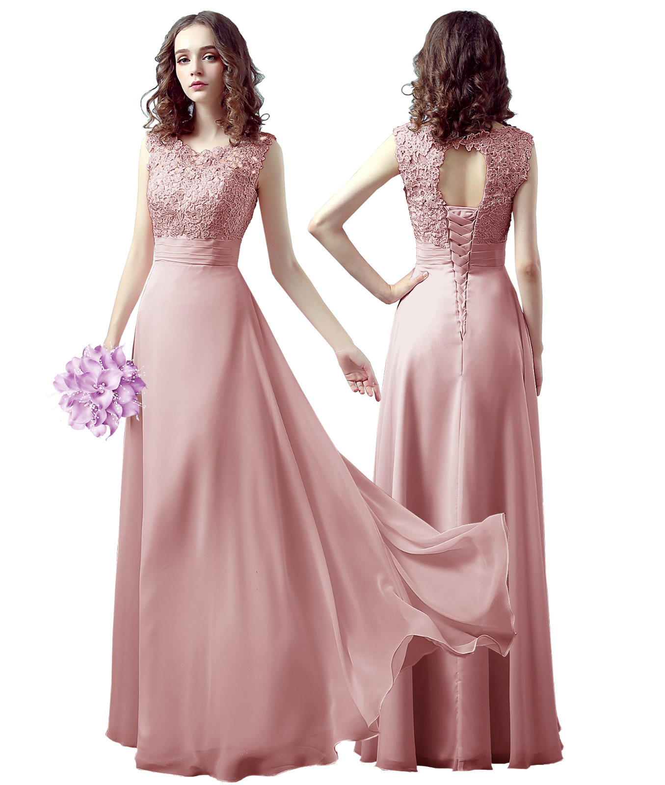 Women's Lace Long Formal Wedding Evening Ball Gown Party Prom Bridesmaid Dresses eBay