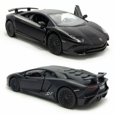 MARKENLOS 1:36 Lamborghini Aventador LP750-4 SV Metall Modellauto Auto Spielzeug Schwarz