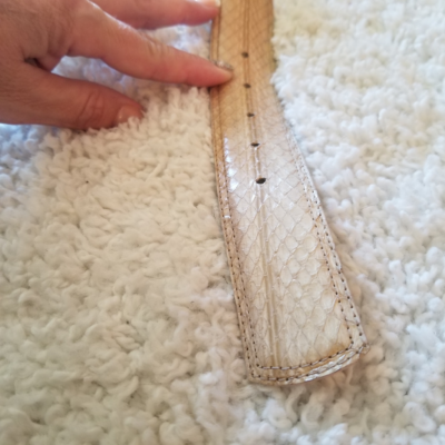 Vintage Laura Gayle Ivory Snakeskin Belt Medium | eBay