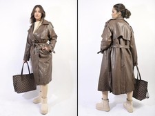 Lapel Neck Belted Trench Coat Jacket