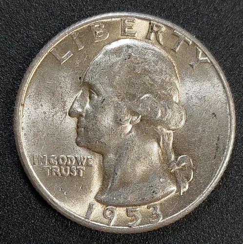 1953-S Washington Quarter AU Nice Luster -0504-22