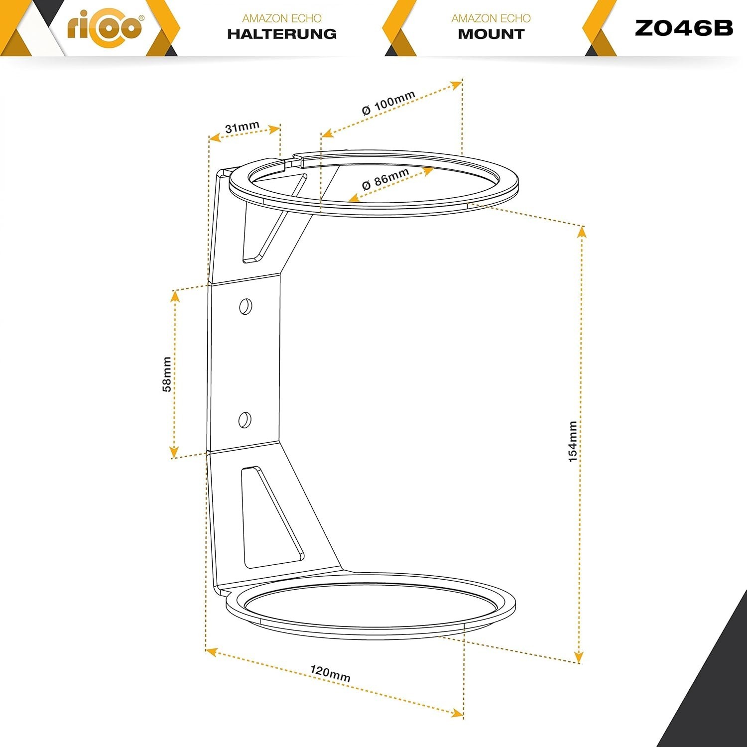 Support pour haut-parleur Echo Plus idéal pour salon moderne - 3