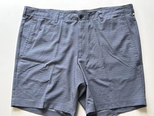 NWT PGA TOUR Men's Blue Herringbone Golf Shorts Moisture Wick Size 40 Gray Print
