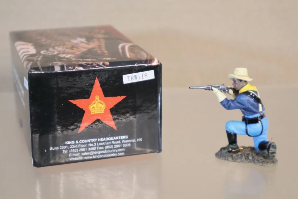 KING & COUNTRY TRW118 The REAL WEST US CAVALRY TROOPER KNEELING FIRING pjm - Image 1 of 4