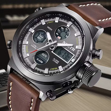 Men Dual Display Digital Sport Watch Chronograph Fashion Gift Alarm Stopwatch