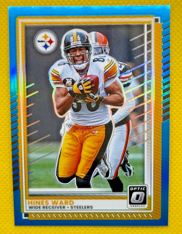Hines Ward #12 [Neon Blue] 2025 Panini Donruss Optic /399