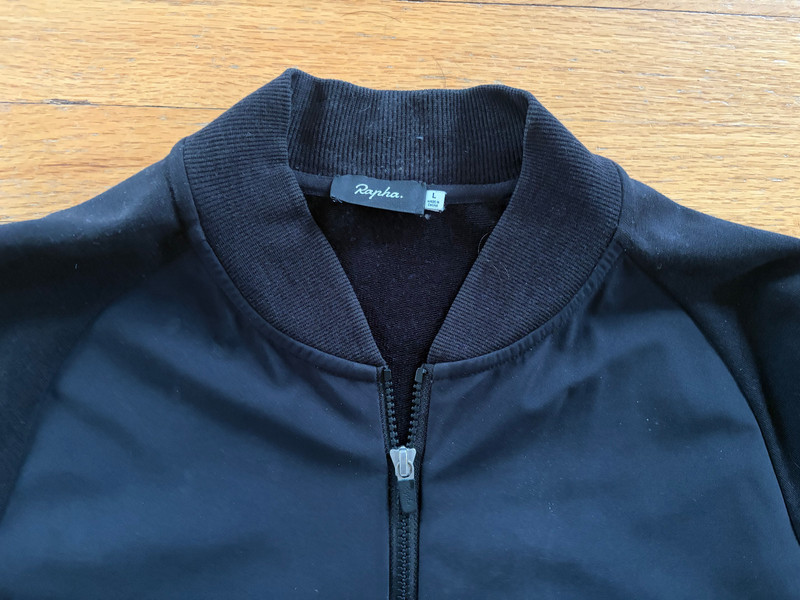 Rapha Men's Track Jacket With Windproof Front Panels, Large, Black