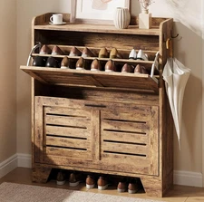 Shoe Cabinet with Flip Drawers for Small Spaces,Entryway Storage Organizer