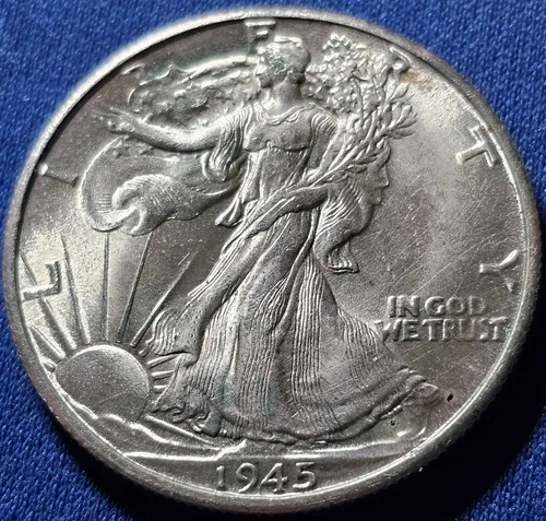 1945-D Walking Liberty Silver Half Dollar Choice BU *UNCIRCULATED*