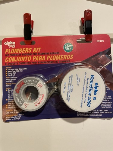 Alpha Fry Plumbers Kit Flo-Temp Solder & WaterFlow Flux 53949