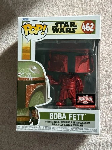 2022 Funko POP! Target Con Exclusive Star Wars Red Metallic Boba Fett #462