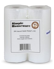 Vacuum Sealer Bags 8'' x 50' Sous Vide Roll, 2-Pack