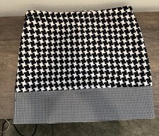 MICHAEL Michael Kors Straight Pencil Skirt Houndstooth Black White Size 8