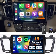 DAB+ 4+64G Android 15 Autoradio Apple Carplay Für Toyota RAV4 2013-2018 Navi KAM