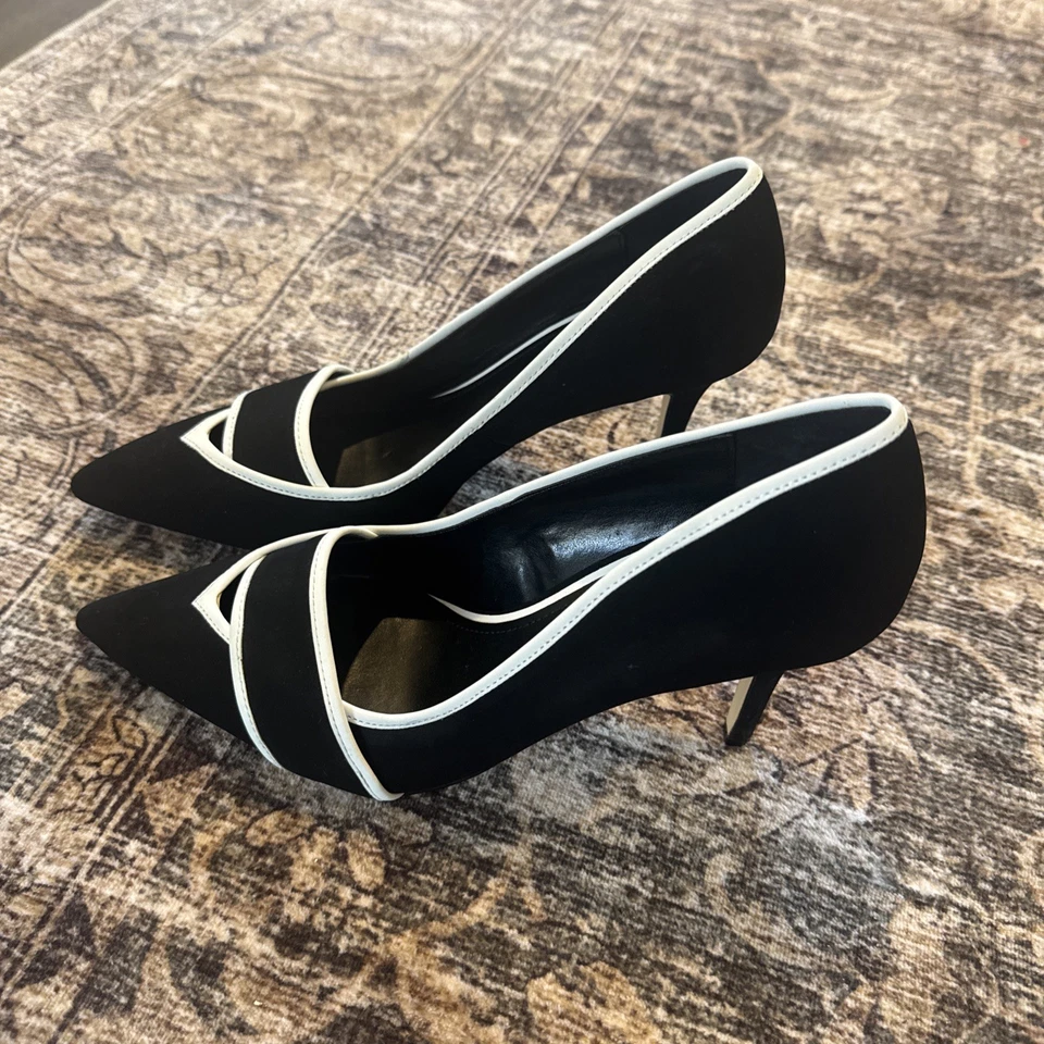 Новый женщин Белый дом черный рынок Hayden черная замша 3» каблуки размер 8,5 - Изображение 4 из 4