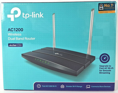 TP-Link AC1200 Dual Band Router Wireless AC Router for Home Archer C50 Sealed