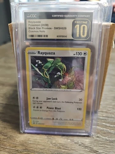 CGC 10 Pristine Rayquaza SWSH029 SWSH: Sword & Shield Promo Cards Holo