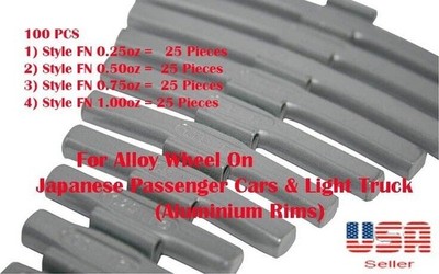 200 Pcs CLIP-ON WHEEL WEIGHT BALANCE MC STYLE .25 .50 .75 1.00 - Foto 6