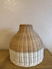 Natural Two Tone Painted Rattan Woven Easy Fit Light Shade