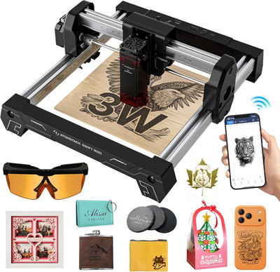 Swift 3W Laser Engraver - Pre-Assembled, WiFi/USB, Ideal for Beginners
